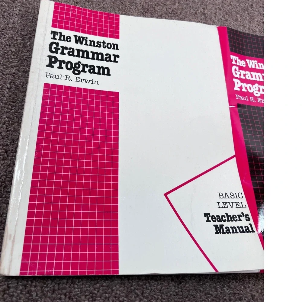 The Winston Grammar Program Basic Workbook & Teacher‎ Manual Paul R Erwin Good